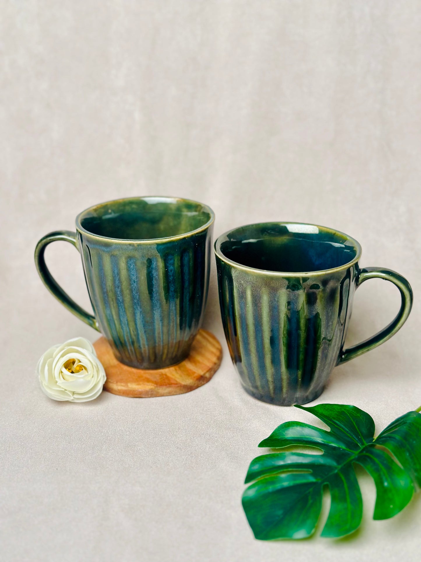 Olive Green Happy Mug - cozykutumbhstore
