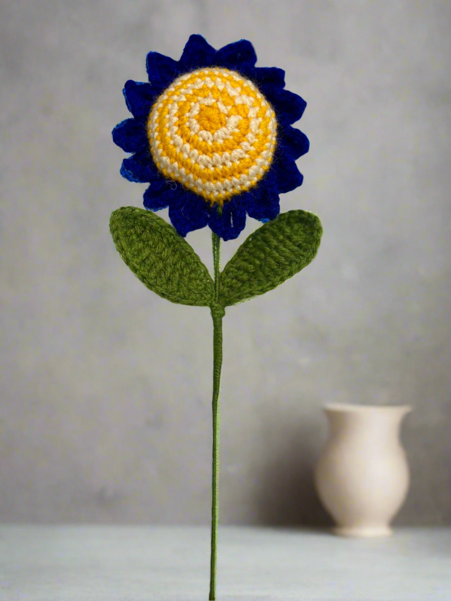 Crochet Starry Night Sunflower - cozykutumbhstore