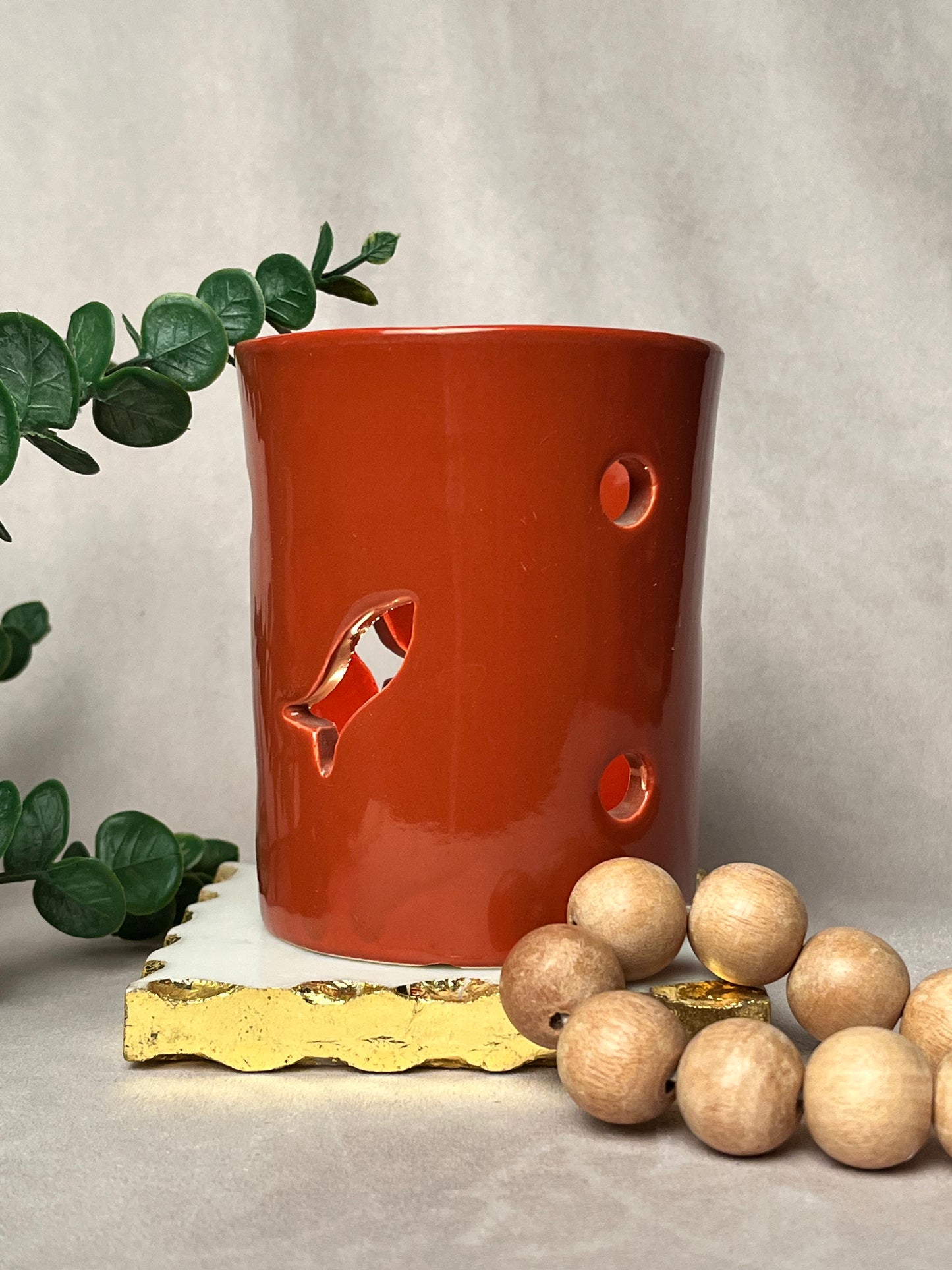 Orange Fish-y Tealight Holder - cozykutumbhstore