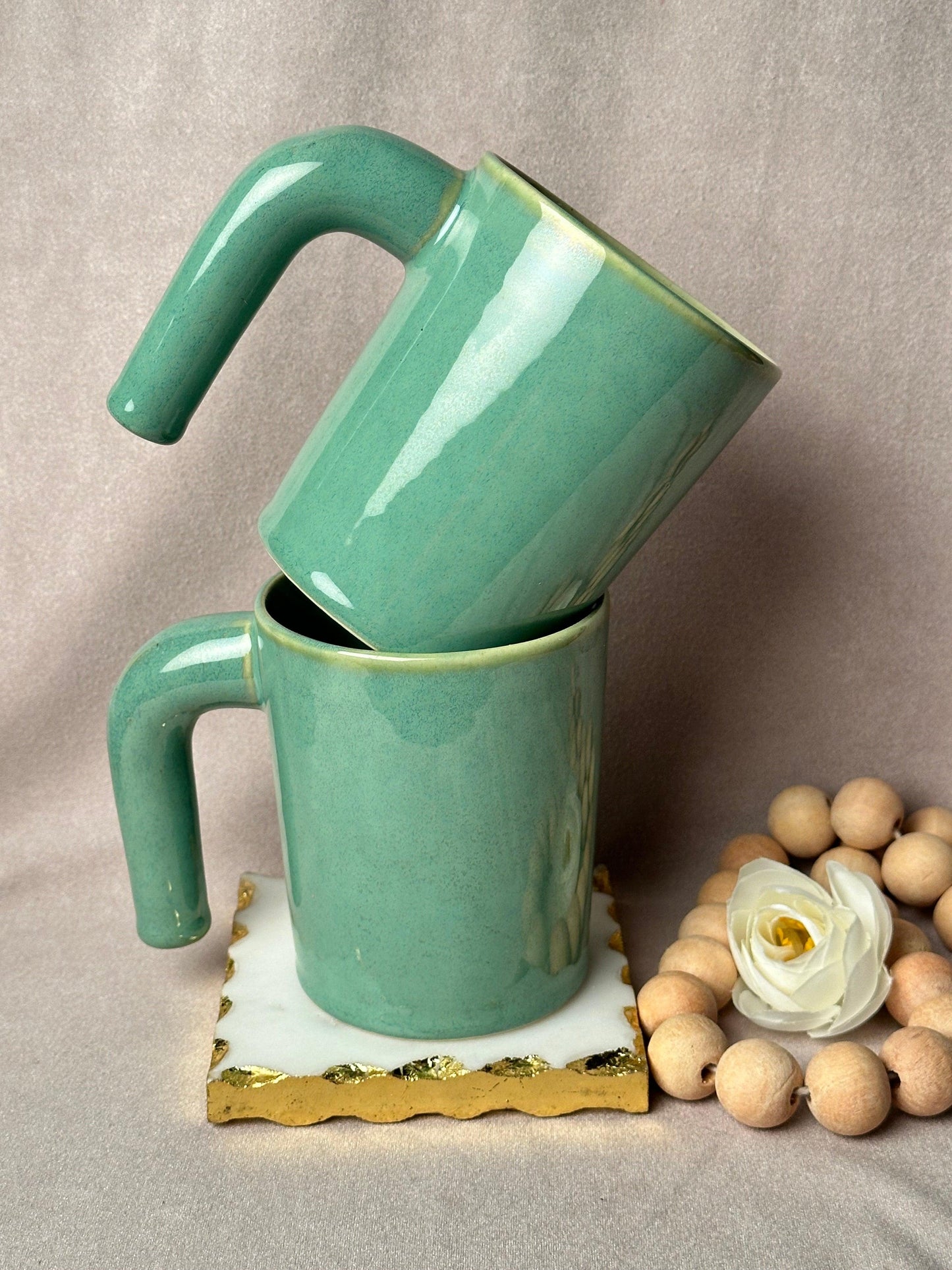 Jug- Style Comfort Mug (Turquoise) - cozykutumbhstore