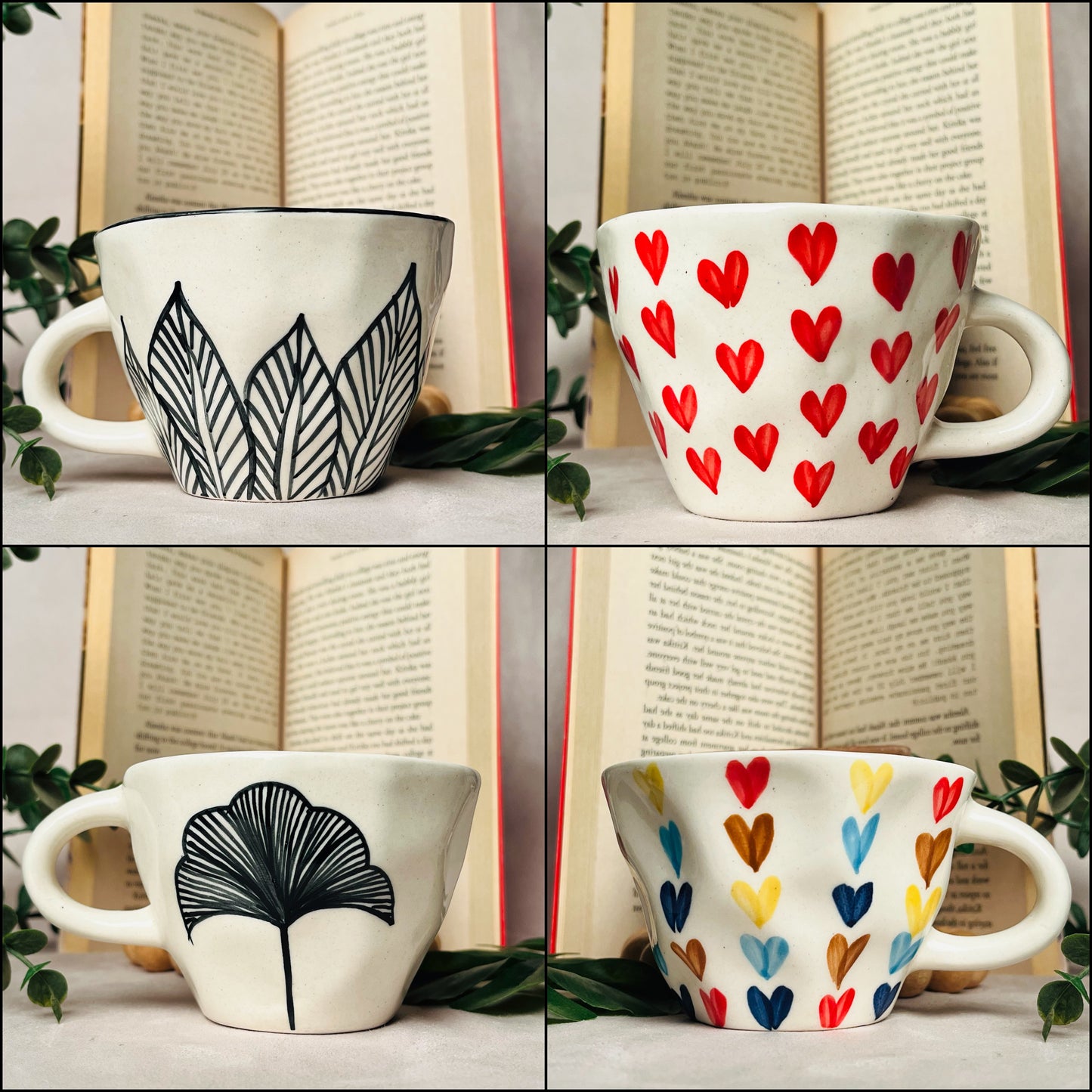 Handpainted Mugs Bundle-1 - cozykutumbhstore