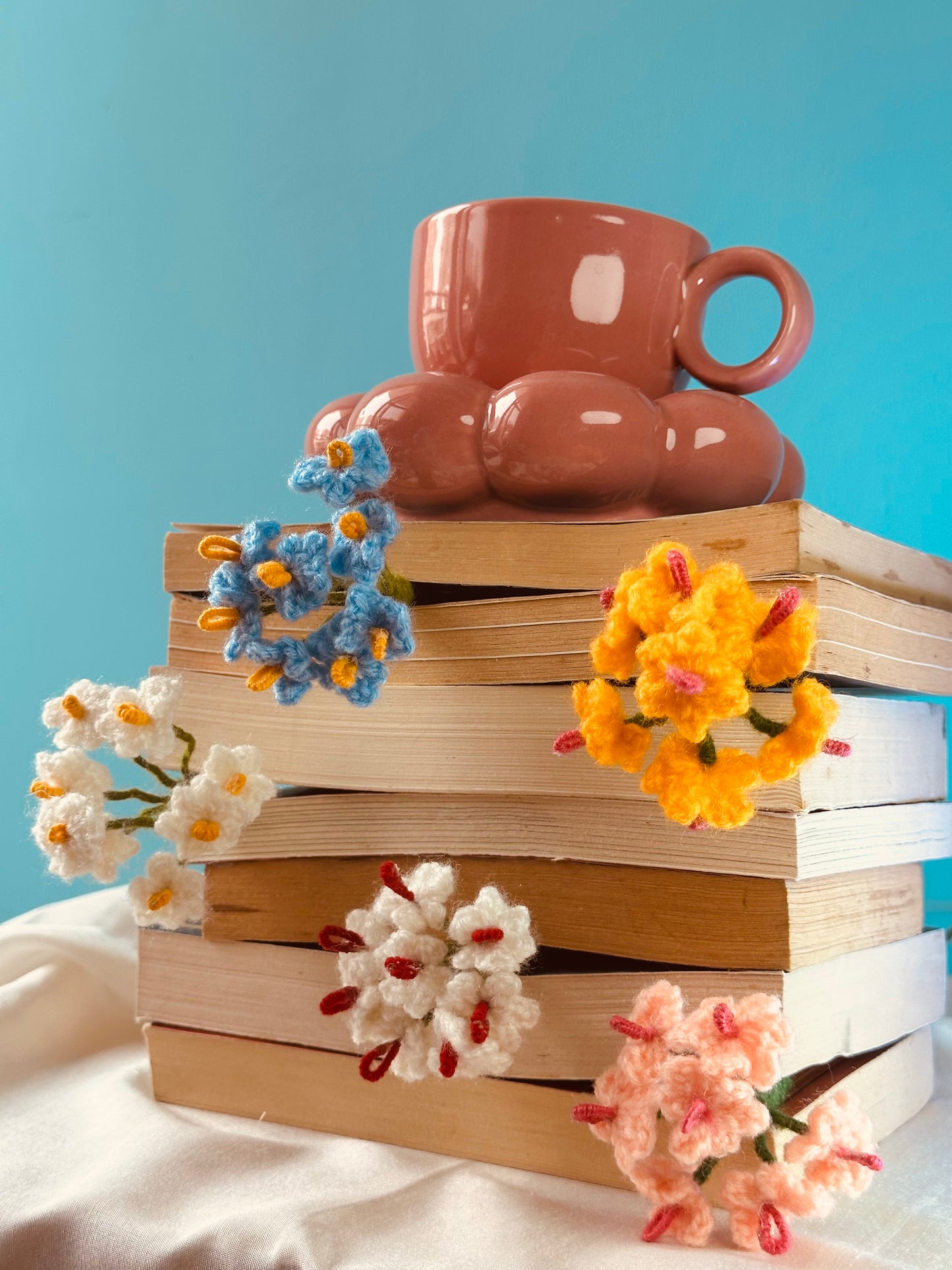 Crochet Forget-Me-Nots - cozykutumbhstore