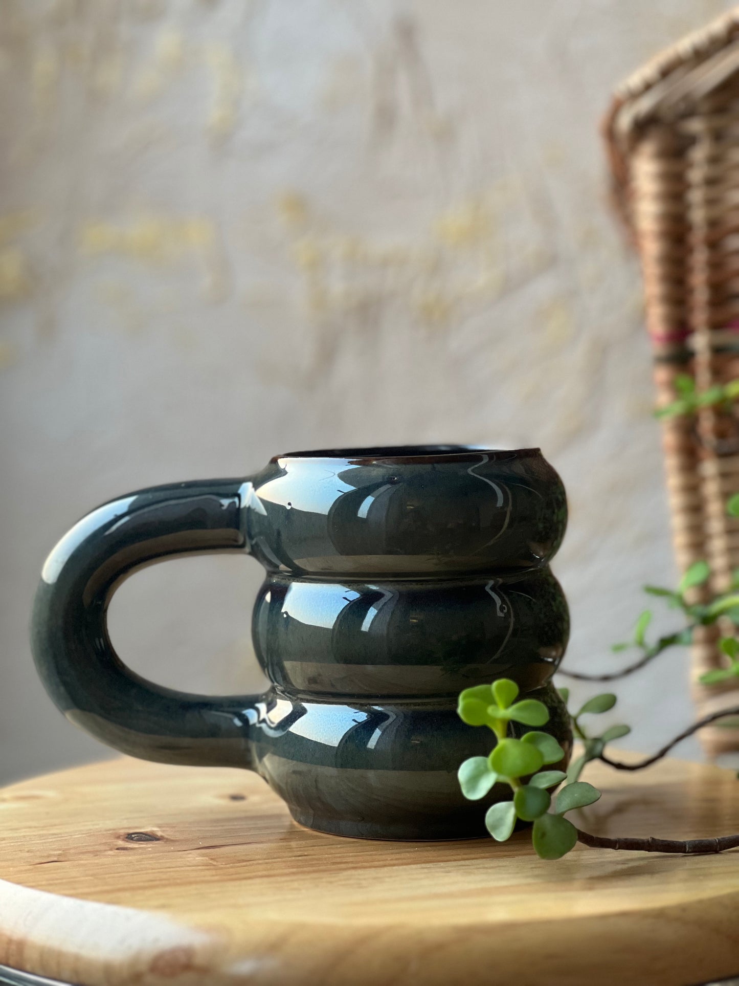 Olive Green Love Handles Mug - cozykutumbhstore