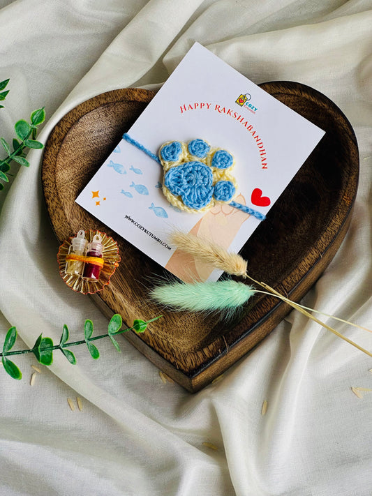 Paw Rakhi | Pets Fabric Rakhi | multicolor