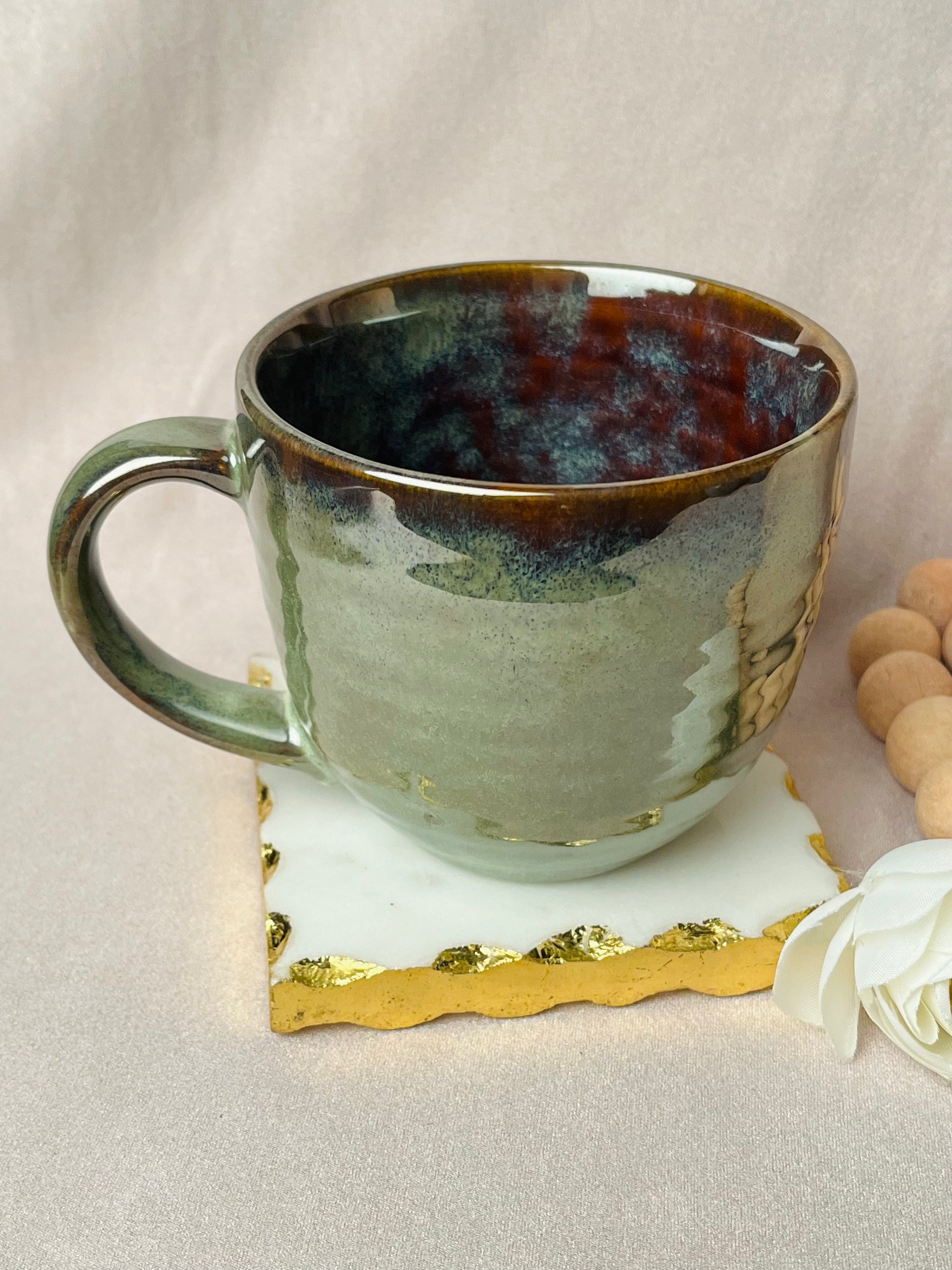 Big Green Cappuccino Mug - cozykutumbhstore