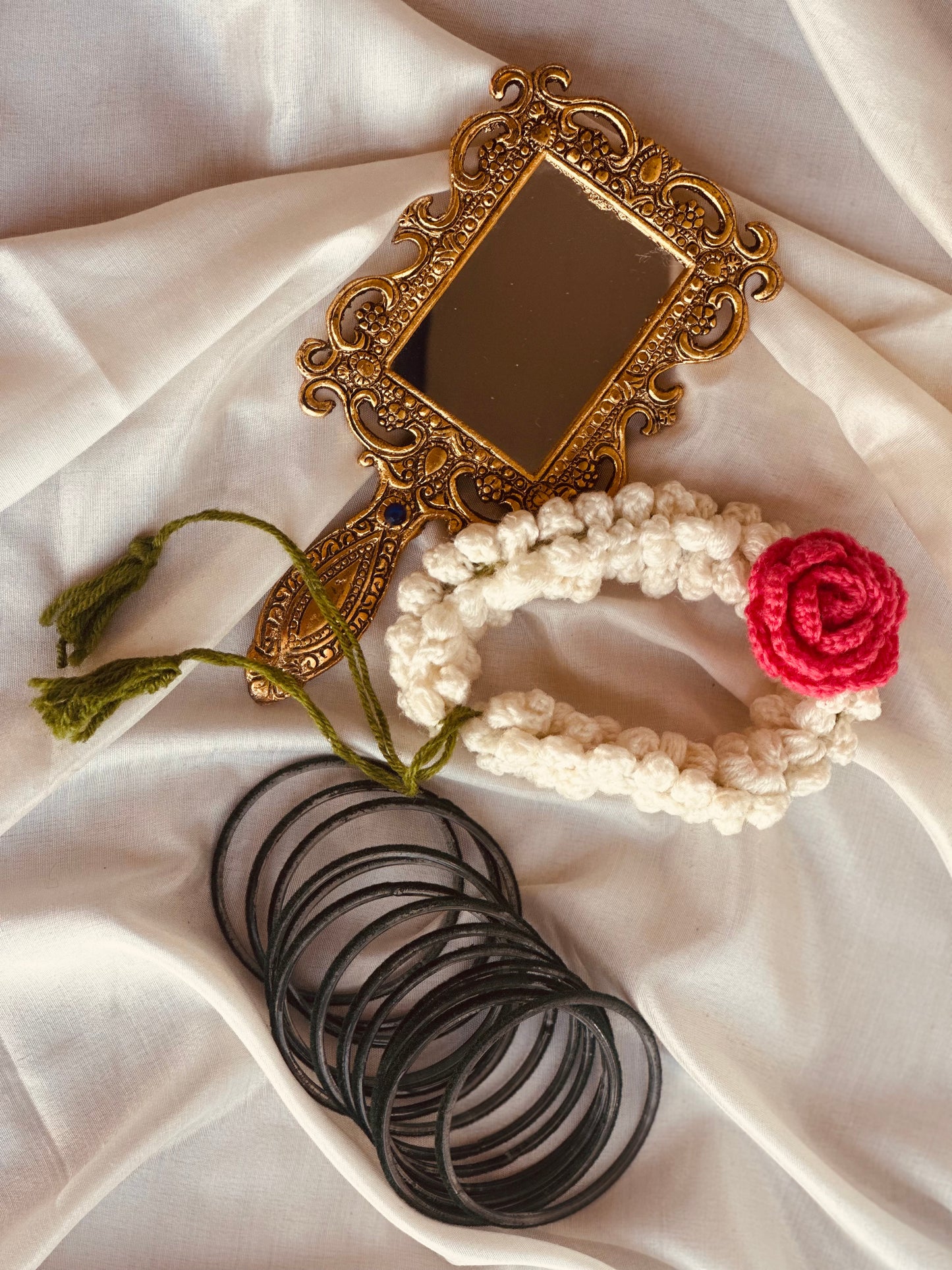 Hand knit Crochet Gajra