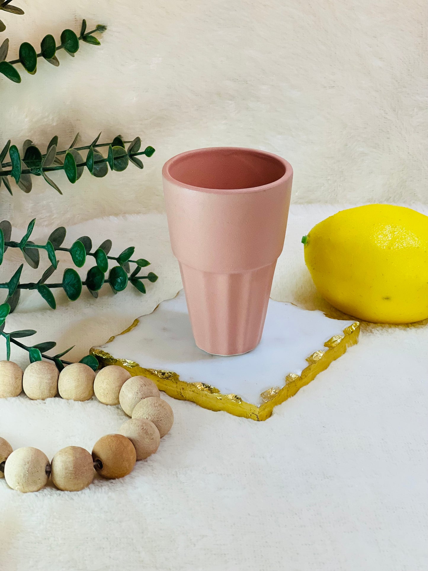 Pastel Pink Cutting Chai Cup - cozykutumbhstore