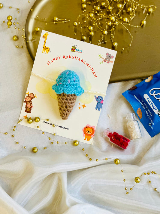 Ice Cream Softi | Kids Fabric Rakhi