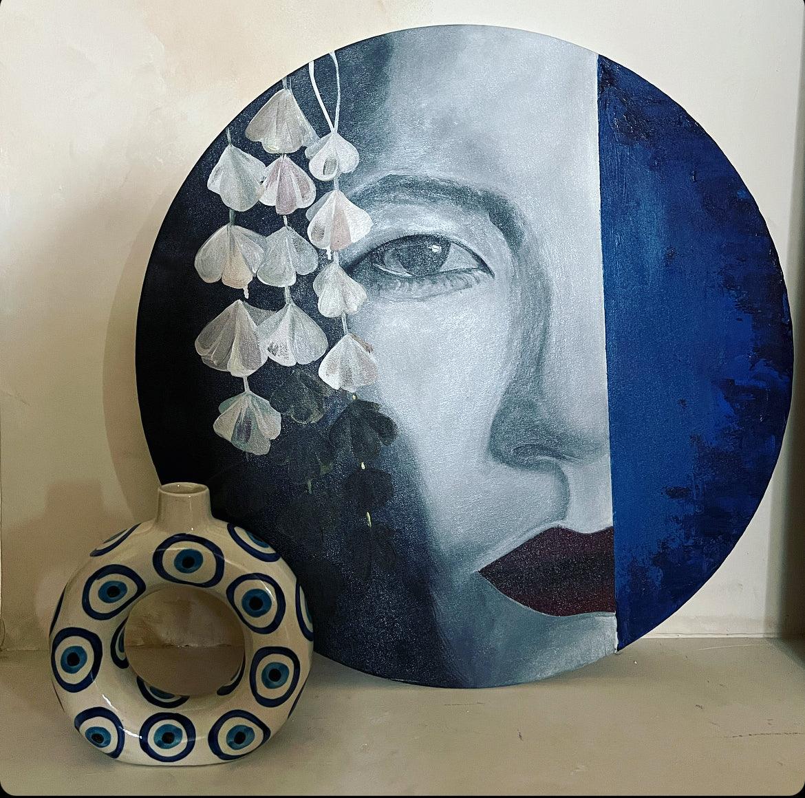 Evil Eye Doughnut Vase - cozykutumbhstore