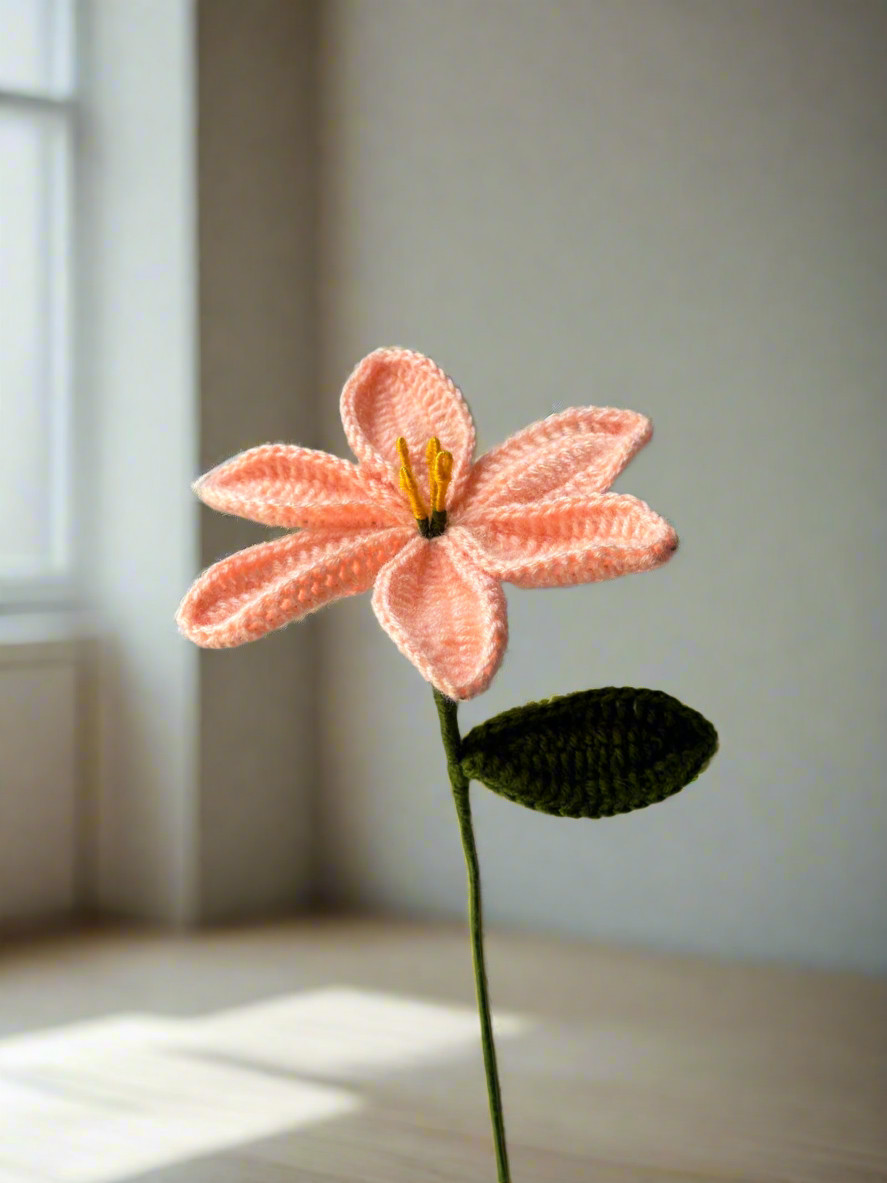 handmade lily flower Handmade Crochet Lily Flower for Gifting in India