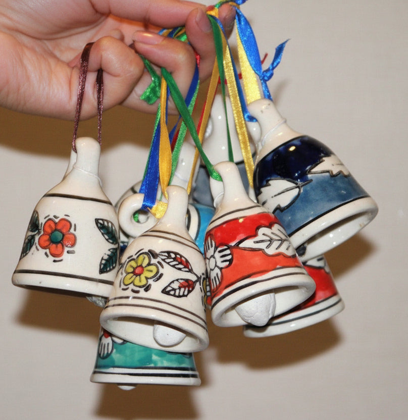 Assorted Ceramic Bells (Set of 10) - cozykutumbhstore
