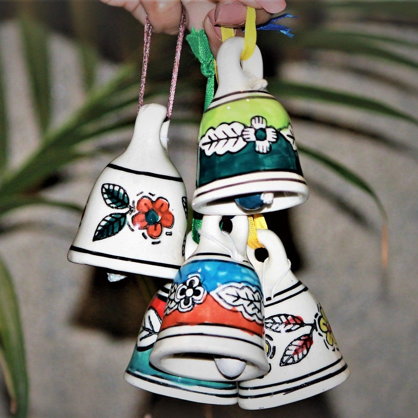 Assorted Ceramic Bells (Set of 5) - cozykutumbhstore