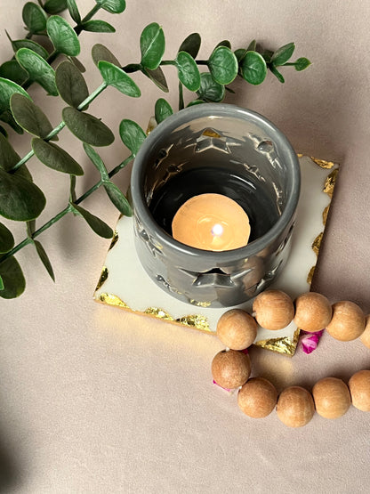 All Stars Grey Tealight Holder - cozykutumbhstore