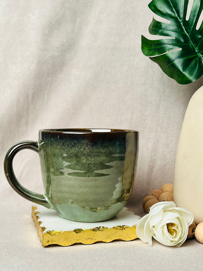 Big Green Cappuccino Mug - cozykutumbhstore