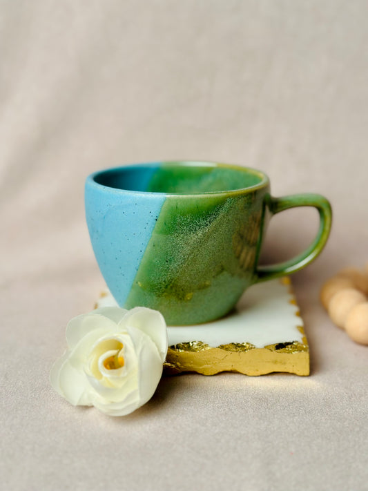 Demitasse Espresso Cups - Blue and Green - cozykutumbhstore