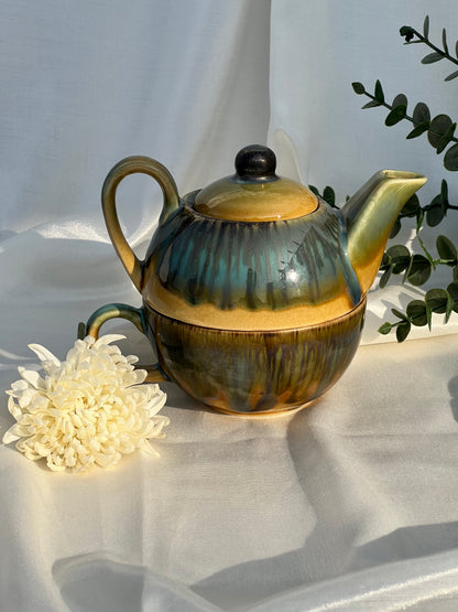 Yellow One-Person Stackable Kettle & Mug
