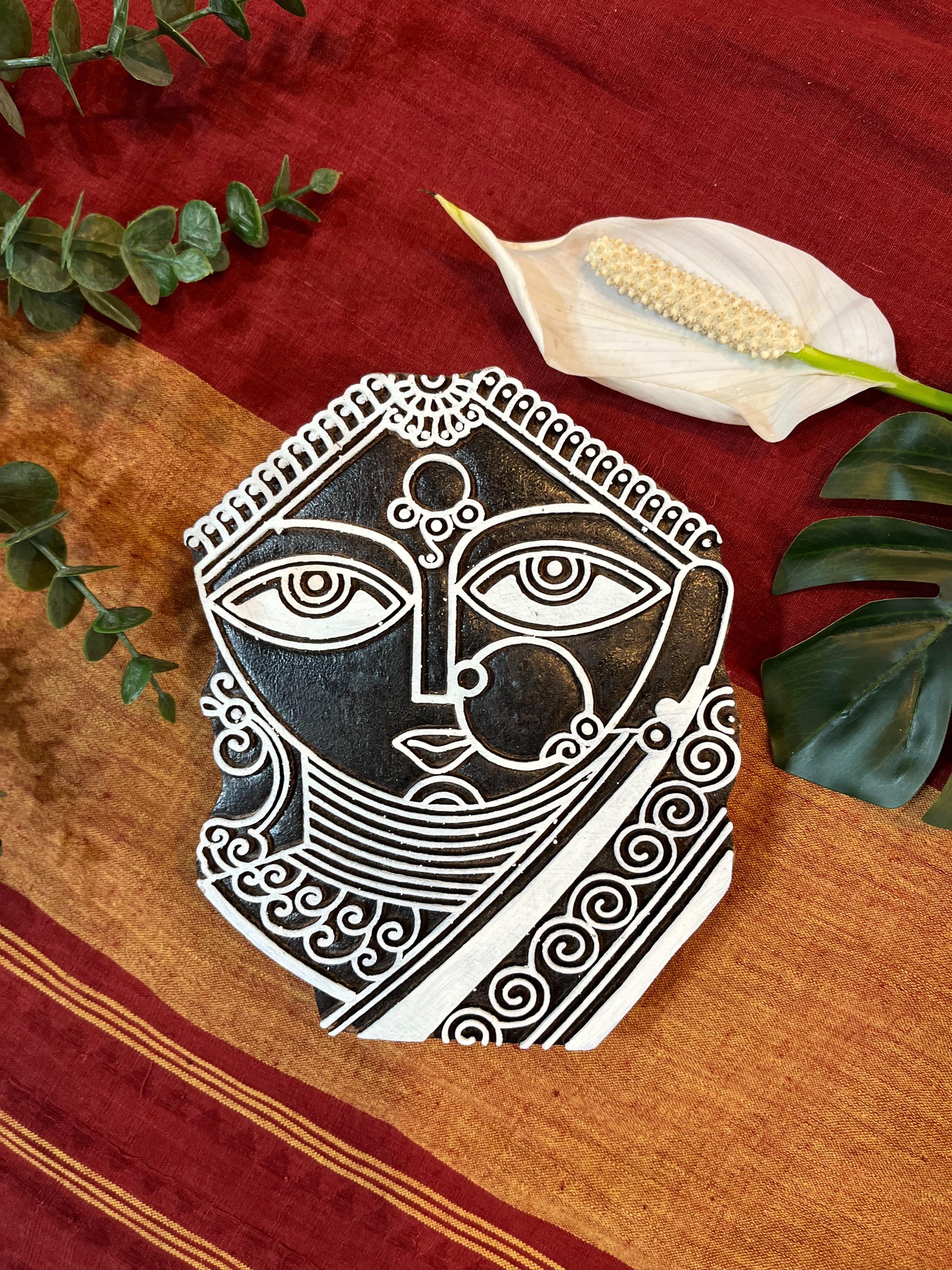 Hand-carved 'Madhubani Dulhan' Wall Décor - cozykutumbhstore
