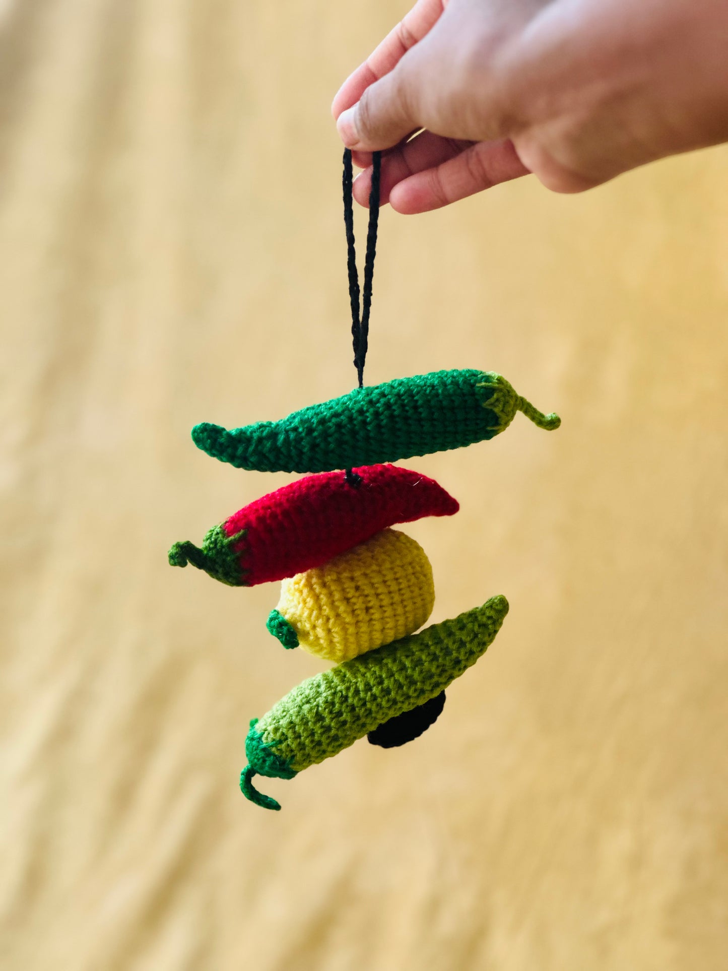 Crochet Nimbu Mirchi Hanging