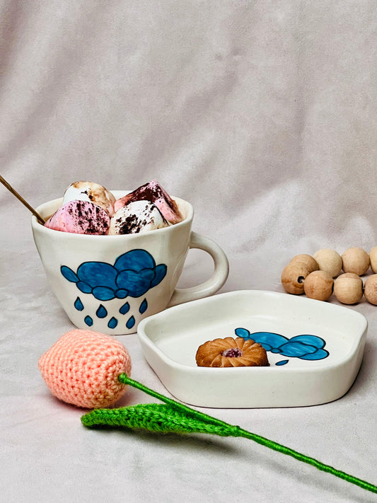 Monsoon Beauty Cup & Saucer - cozykutumbhstore