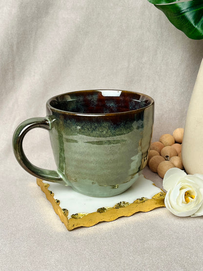 Big Green Cappuccino Mug - cozykutumbhstore