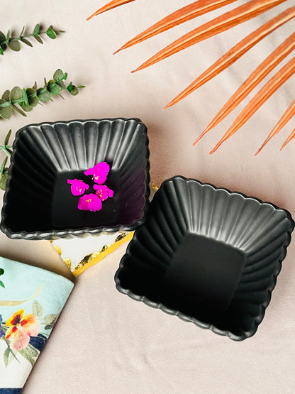 Ebony Elegance Square Bowls - cozykutumbhstore