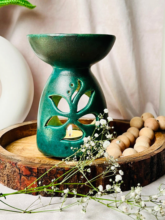 Turquoise Floral Aroma Diffuser - cozykutumbhstore
