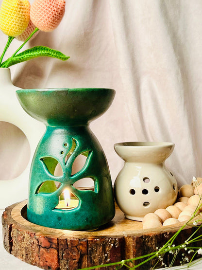Turquoise Floral Aroma Diffuser - cozykutumbhstore