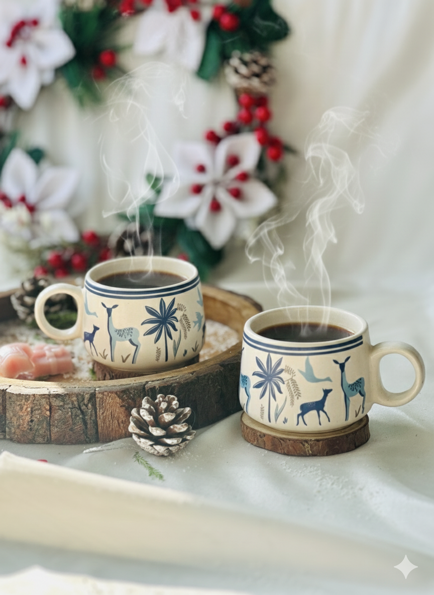 Blue Deer Chai Cups- Set of 2