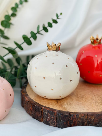 Ivory Pomegranate Bud Vase