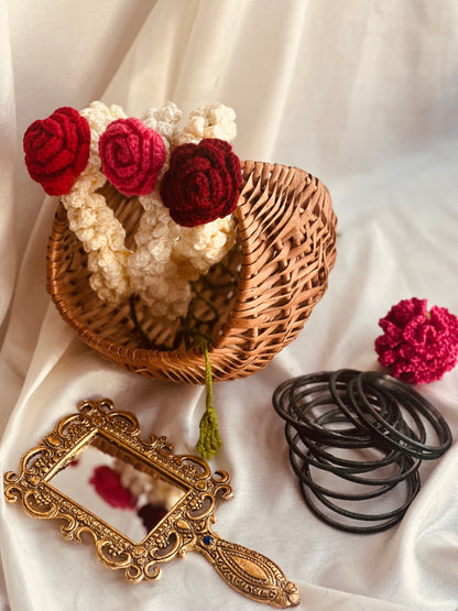 Hand knit Crochet Gajra