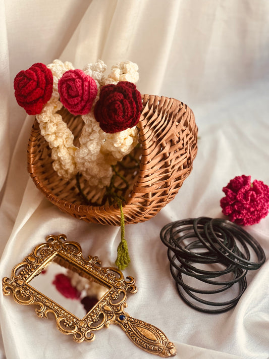 Hand knit Crochet Gajra